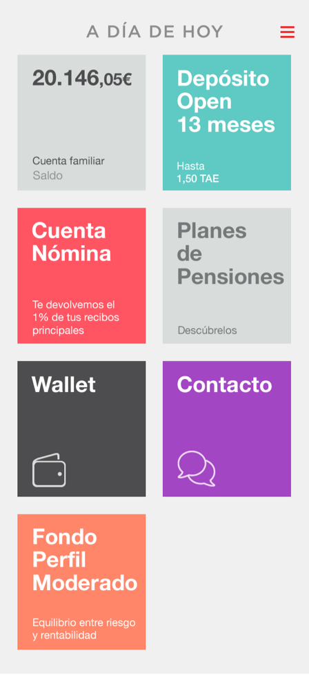Captura de pantalla de la App de Openbank